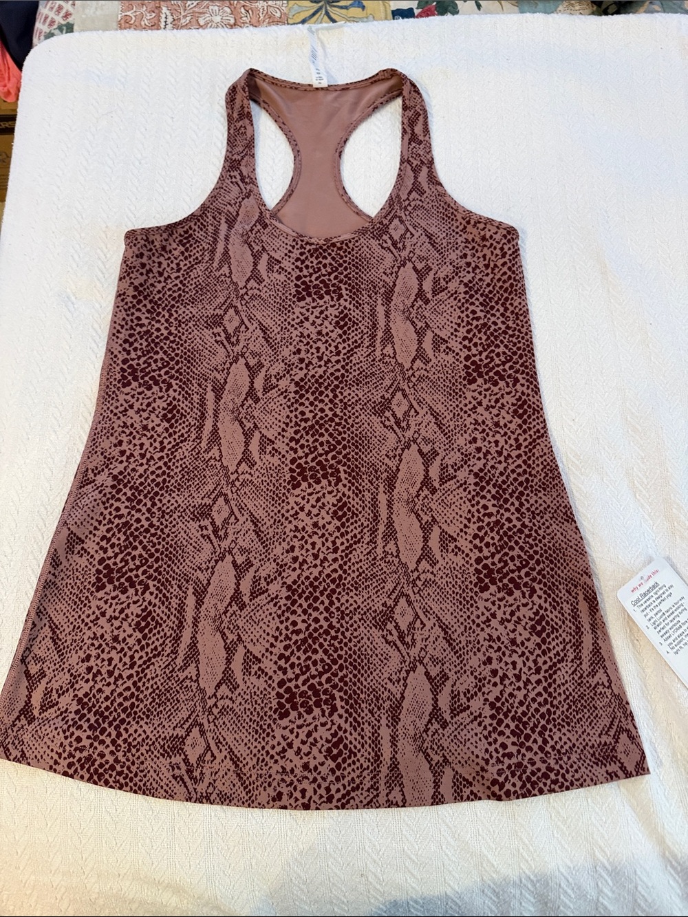 lululemon athletica Mauve Snake-Print Racerback Tank